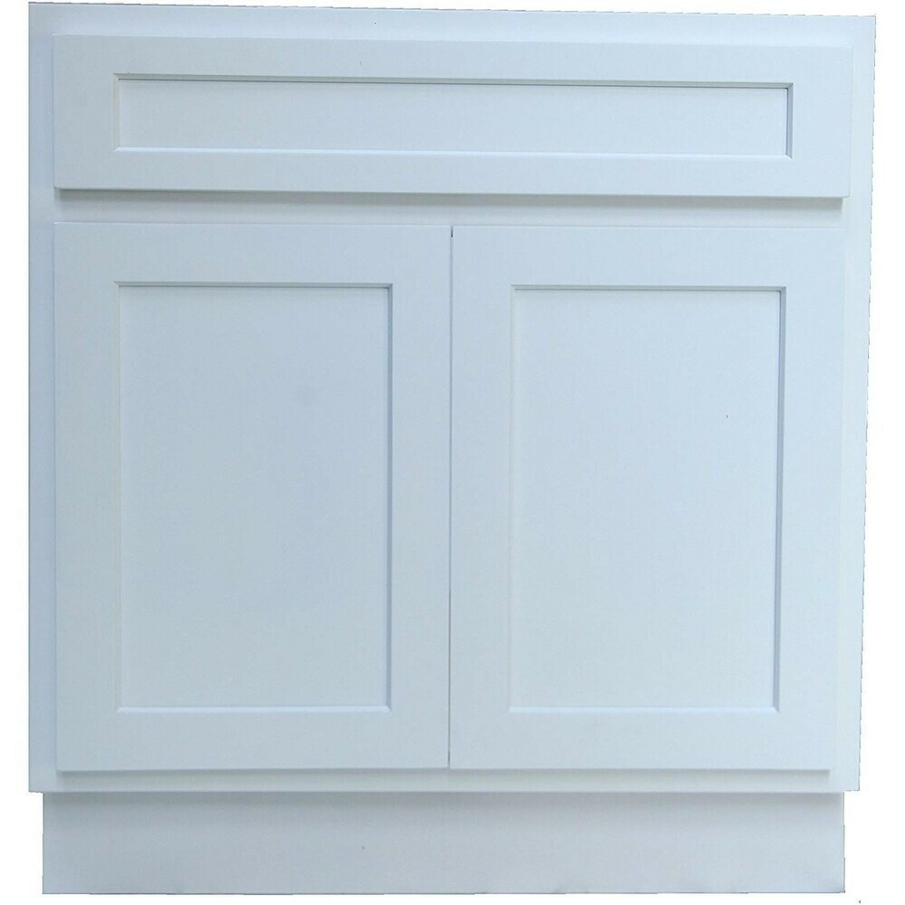 New White Shaker Bath Vanity Cabinet 36″w x 21″d x 32.5″h WS-V3621 *ASSEMBLED!