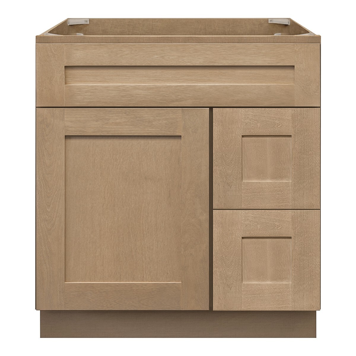 30″ Vanity Sink Base Cabinet with Right Drawers Shaker Toffee