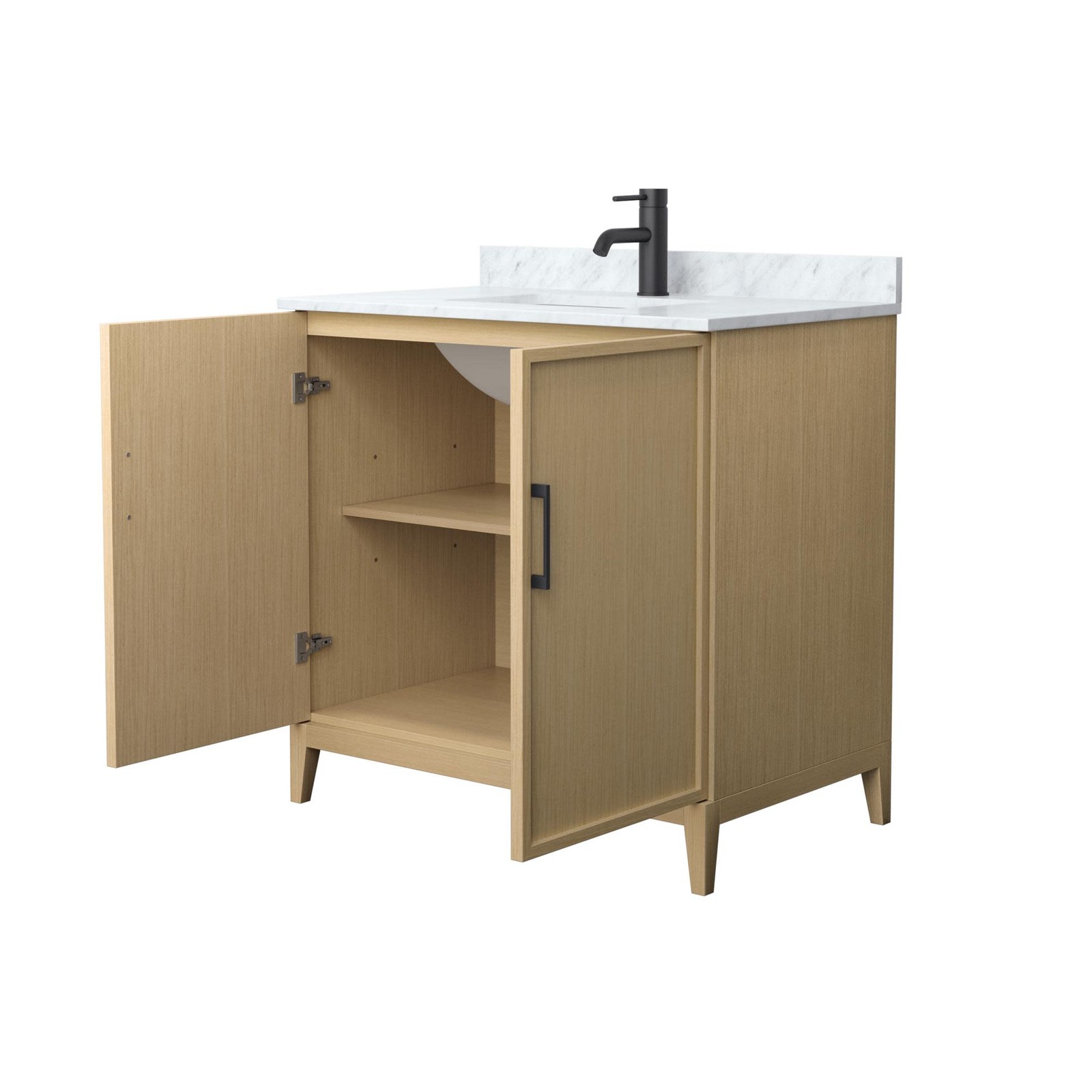 Wyndham Collection WCH717136S-CM-UNSMXX Elan 36″ – White / Matte Black Hardware