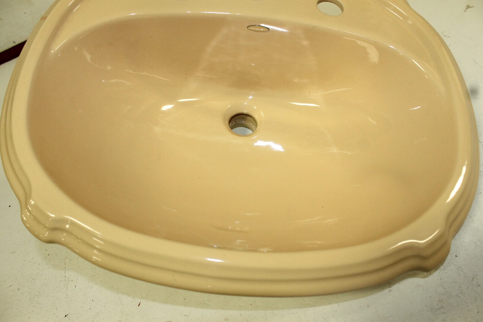 Kohler K-2189-8-98 Portrait Self-Rimming Bathroom Sink, Chamois