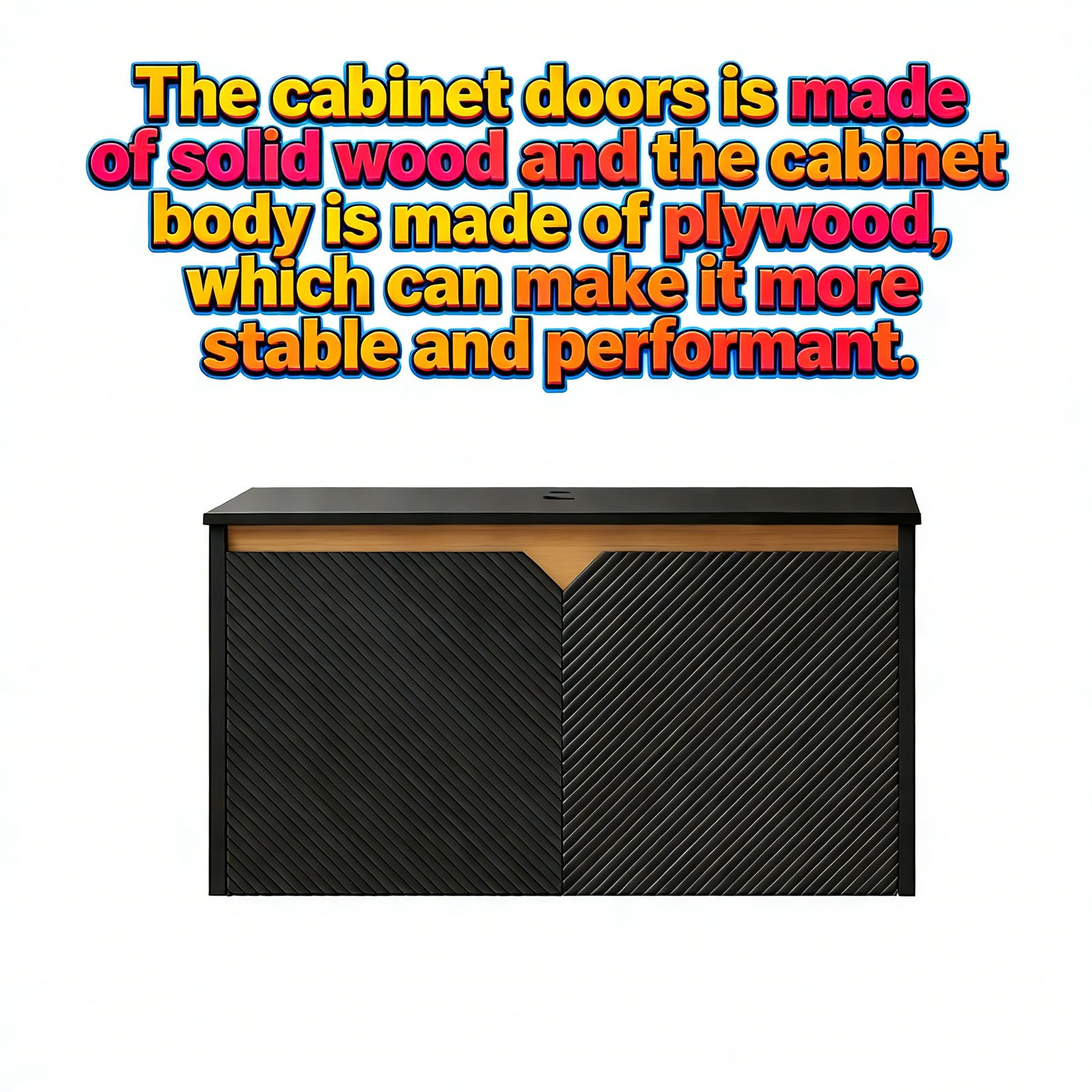 Wall-mounted bathroom cabinet Plywood cabinet body W sintered stone countertop