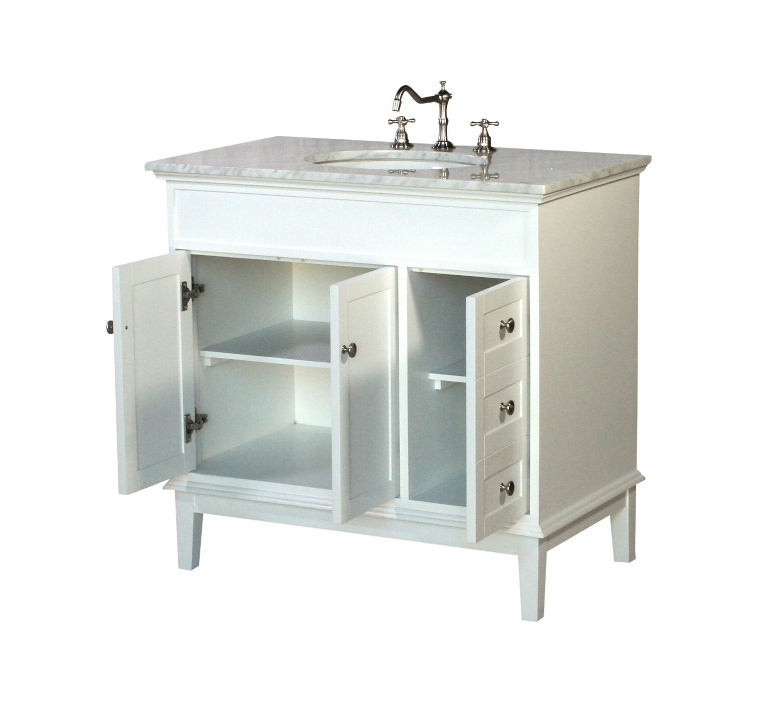 36-Inch Contemporary Style Single Sink Bathroom Vanity Model 301-36 WK