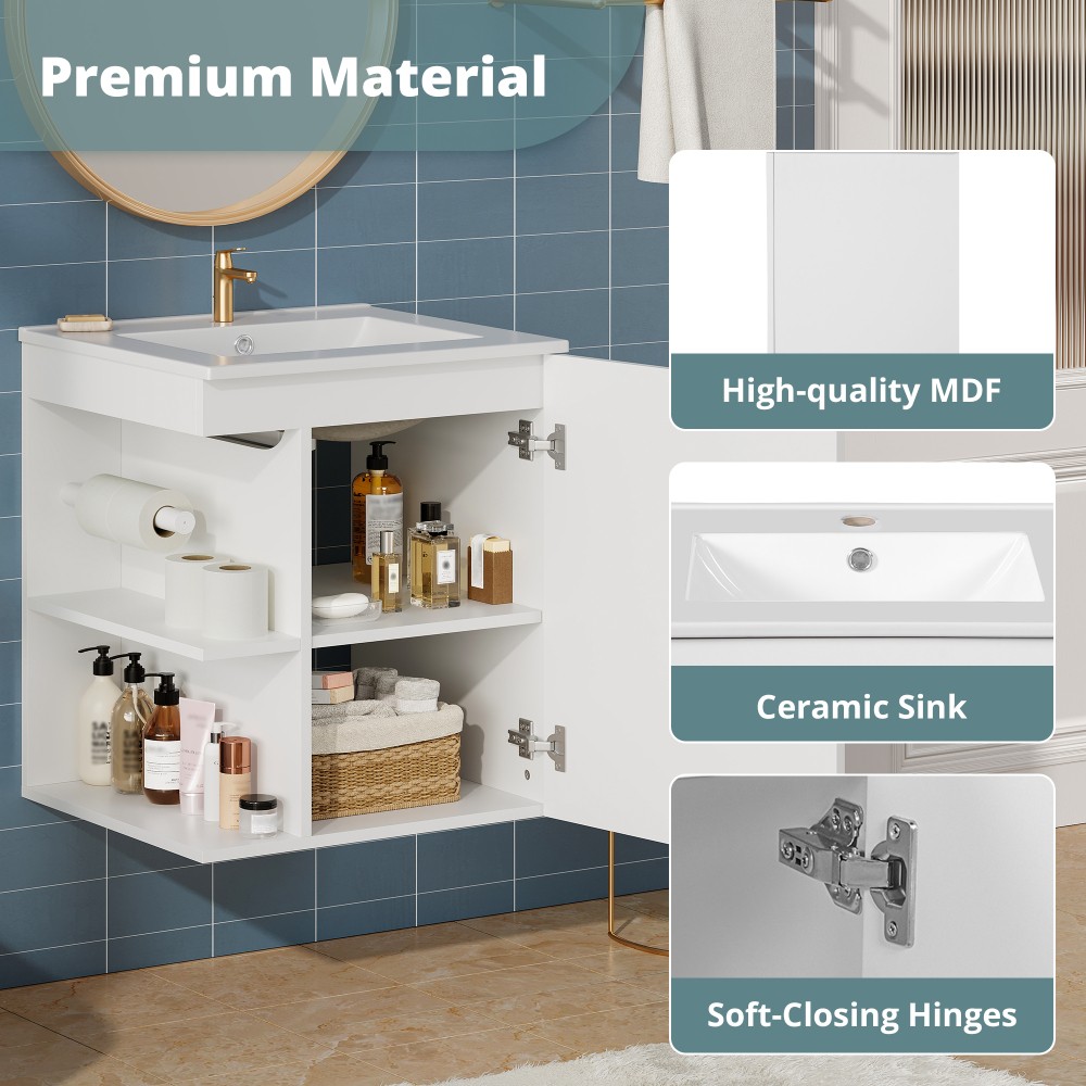 Bathroom Cabinet W Side Cabinet Combo Bathroom Cabinet W Soft Closing Door