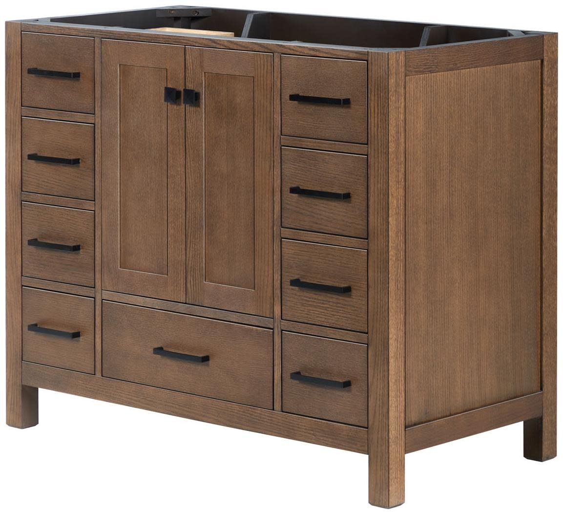 Ariel A042S-BC Cambridge 42″ Single – Brown Oak / Satin Brass Hardware