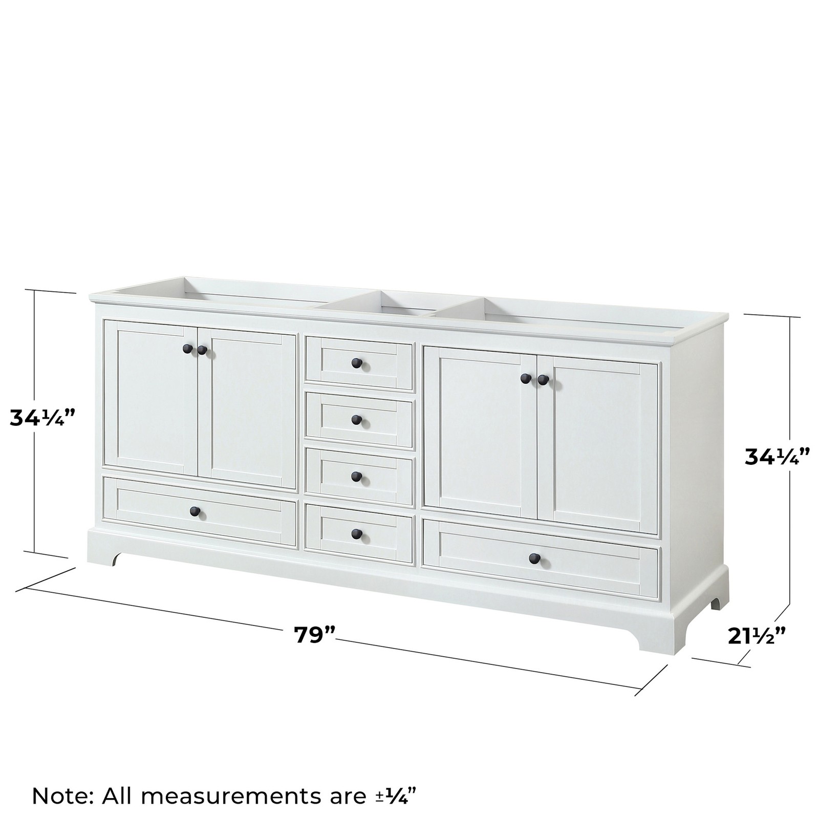 Wyndham Collection WCS202080DCXSXXM24 Deborah 79″ Double – White / Brushed Gold