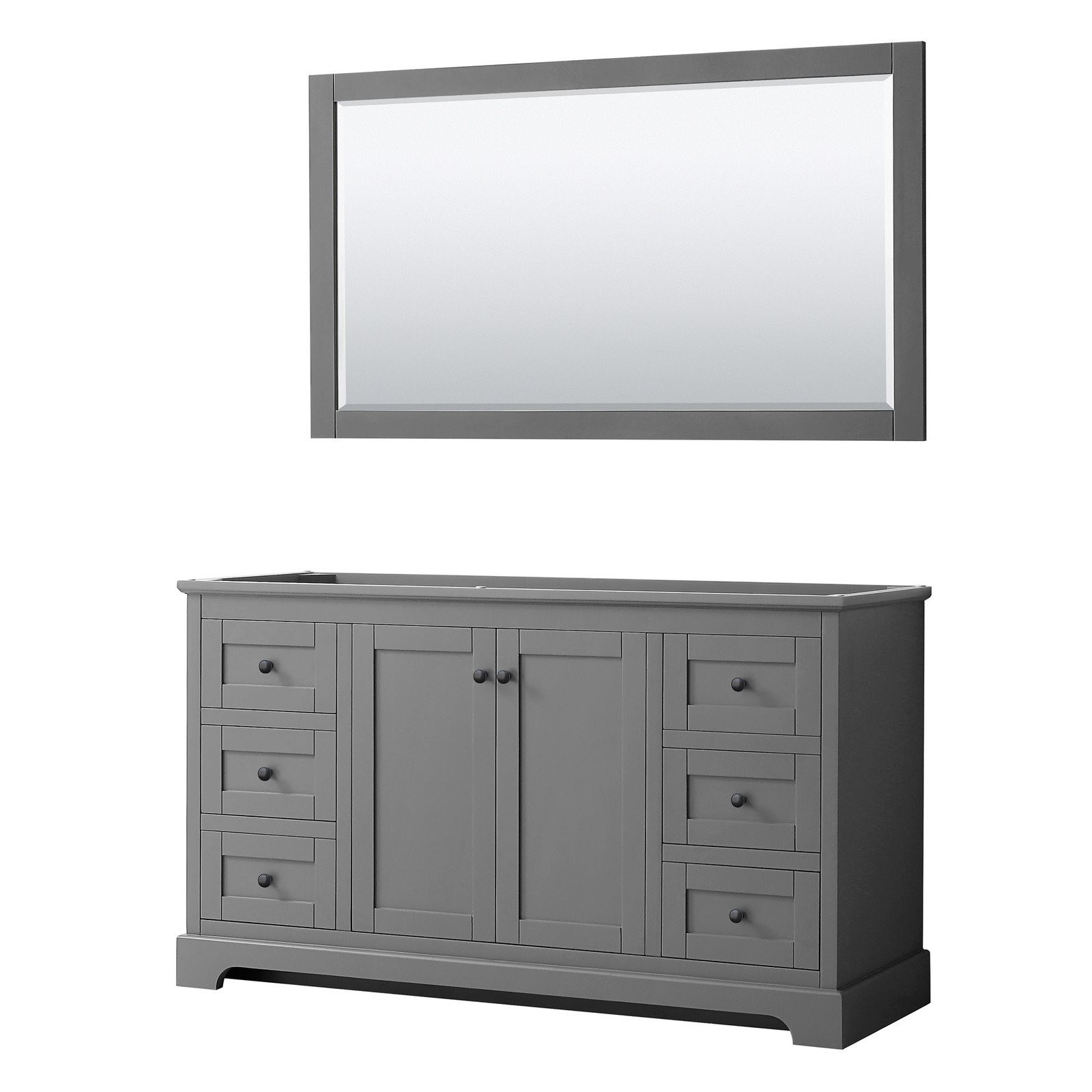 Wyndham Collection WCV232360SCXSXXM58 Avery 60″ Single – Dark Gray / Matte Black