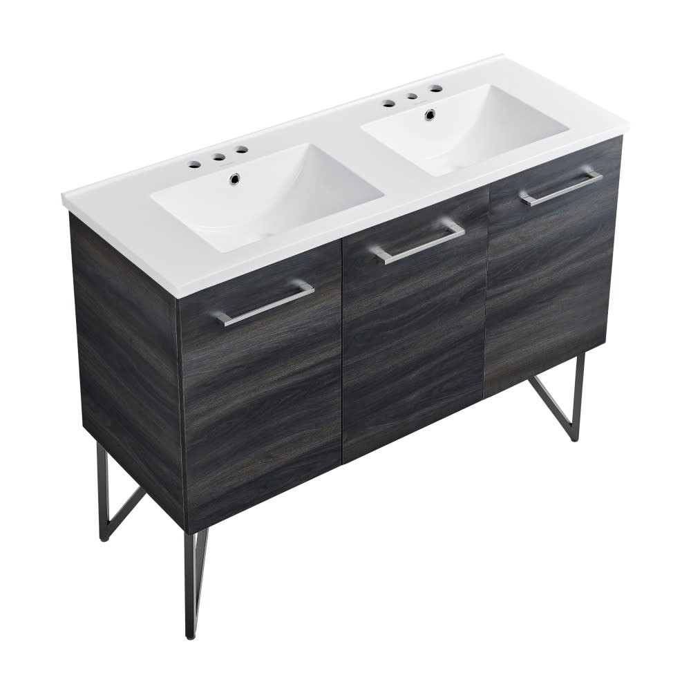 Swiss Madison SM-BV224D-3 Annecy 48″ – Black Walnut / White