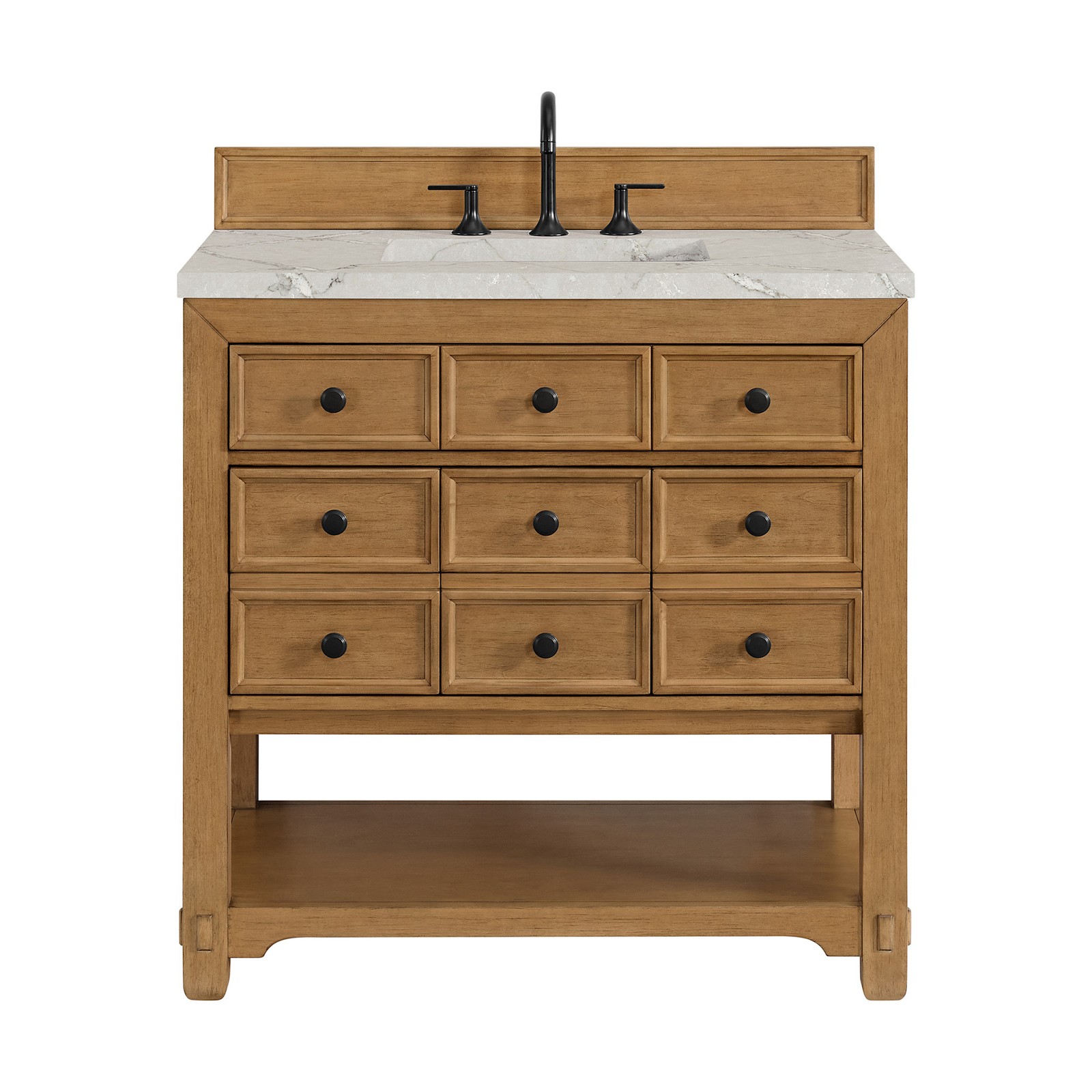James Martin Vanities 505-V36-3VSL Malibu 36″ – Amber Birch