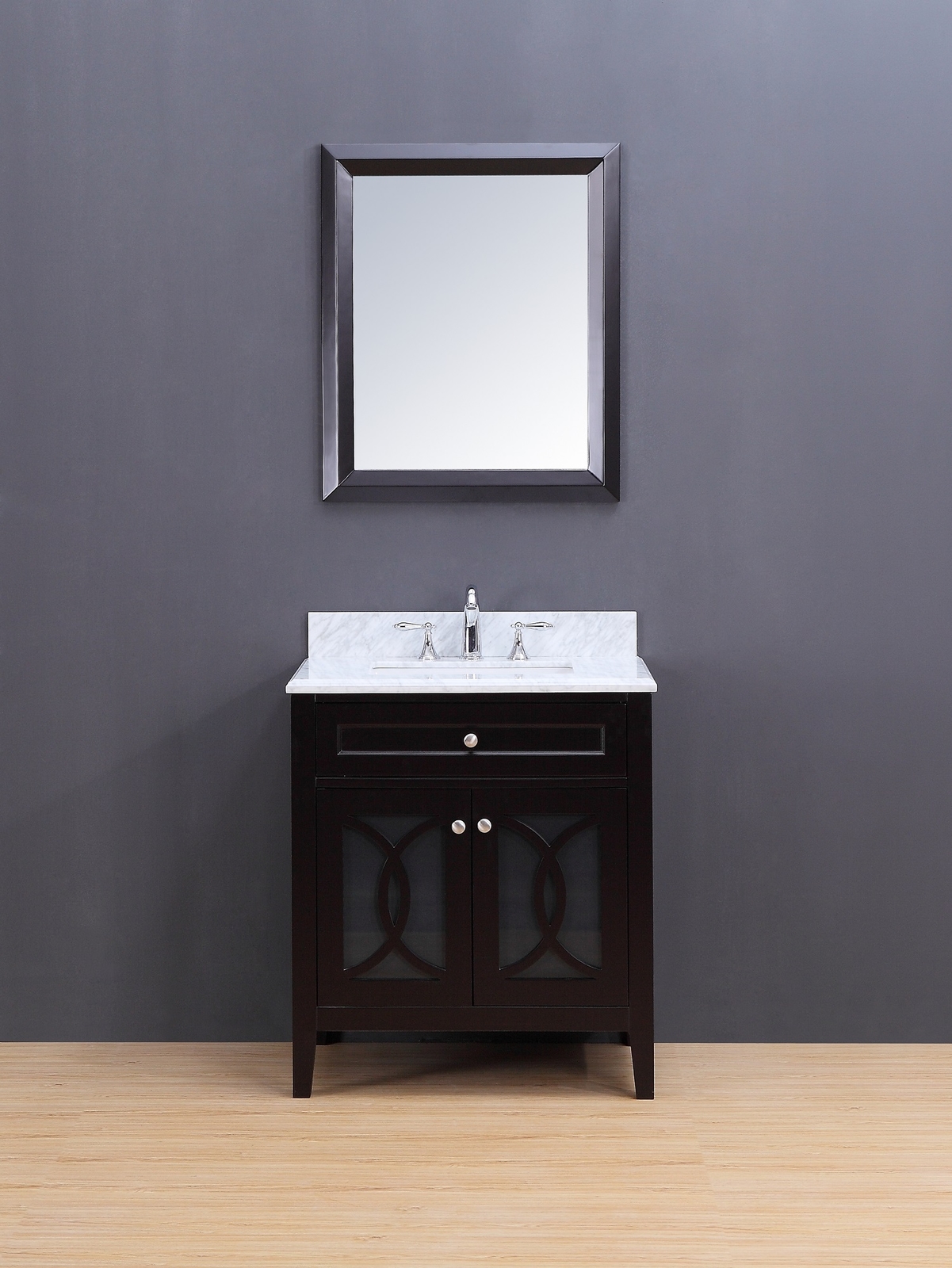 Bathroom Vanity – Rocca Transitional Bathroom Vanity Set with Carrera Marble Top