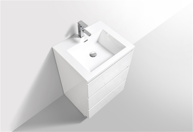 ANGELES 24″ FREESTANDING BATH VANITY WITH REINFORCED ACRYLIC SINK
