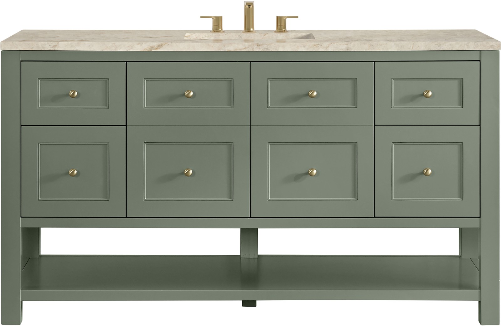 James Martin Vanities 330-V60S-3TJR Breckenridge 60″ – Smokey Celadon