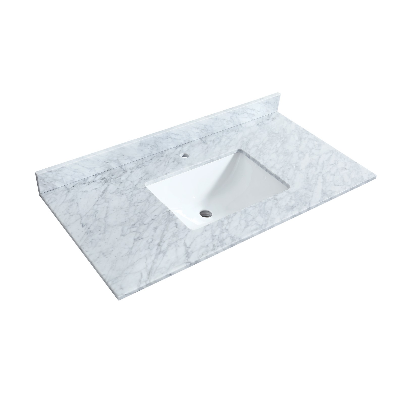 Wyndham Collection WCVVCA142STOPUNS-NAT 42″ Marble Vanity Top – White