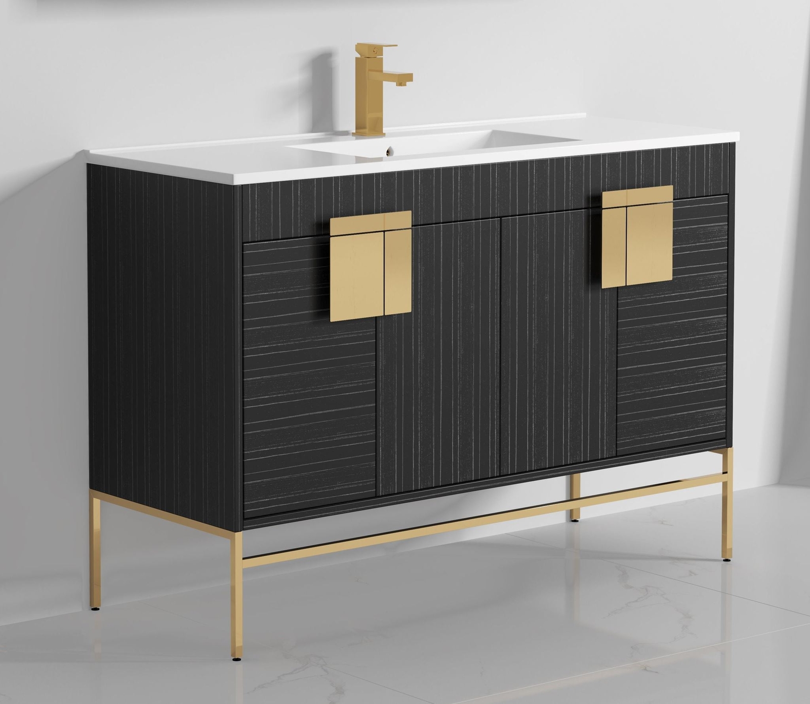 47″ Kuro Minimalistic Dawn Gray Single Sink Bathroom Vanity CL-102DG-50SK