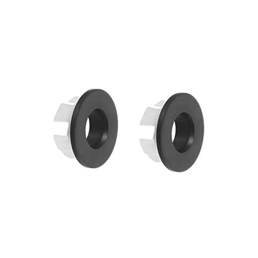 2 Pack Sink Overflow Ring Matte Black Bathroom Vanity Sink Overflow Cover