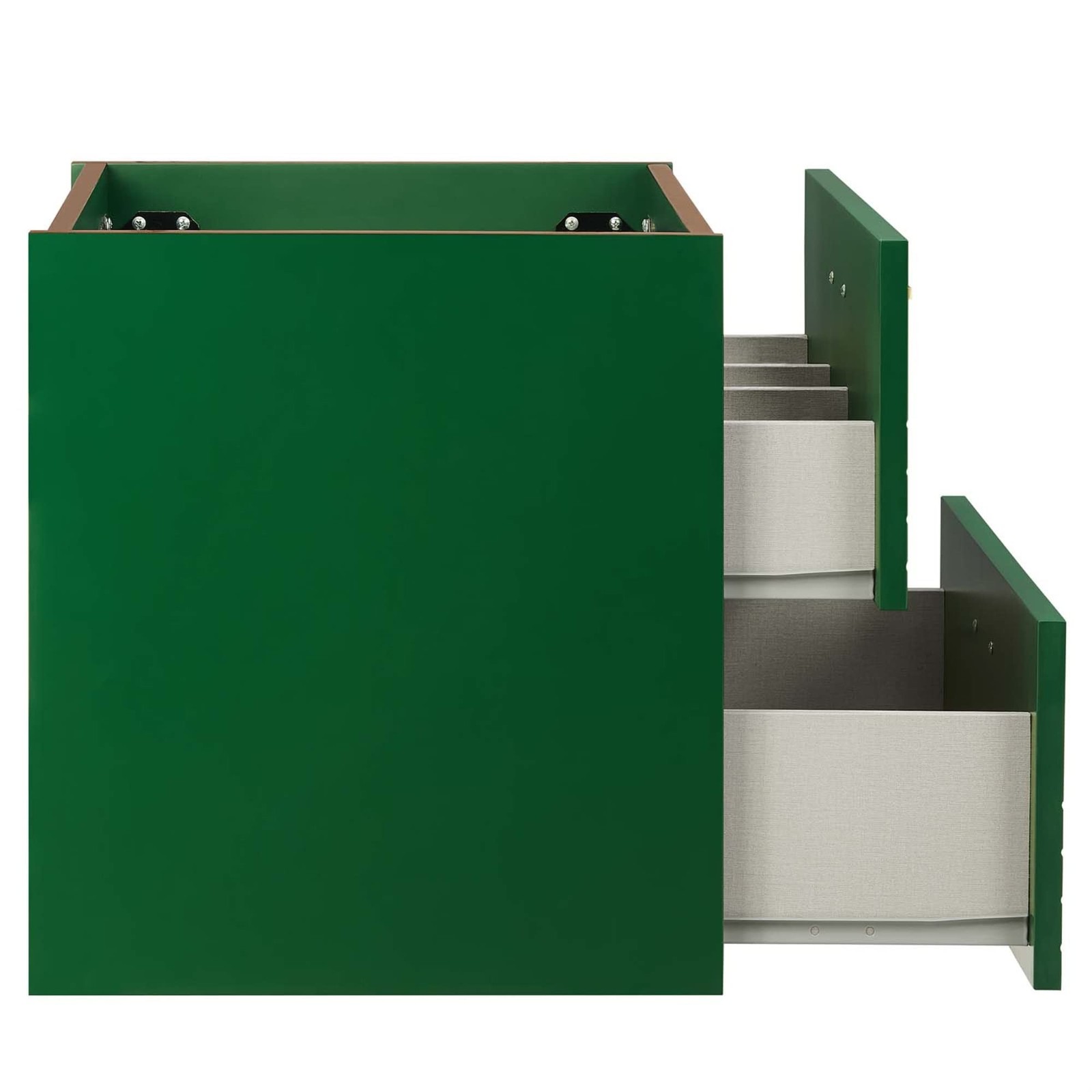 Modway Daybreak 23.5″ Particleboard MDF Wood Wall-Mount Bathroom Vanity in Green