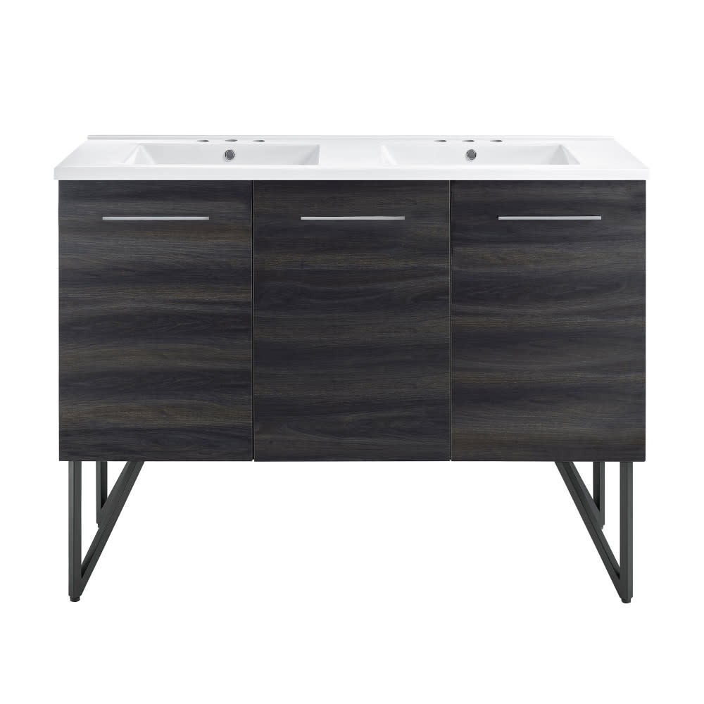 Swiss Madison SM-BV224D-3 Annecy 48″ – Black Walnut / White
