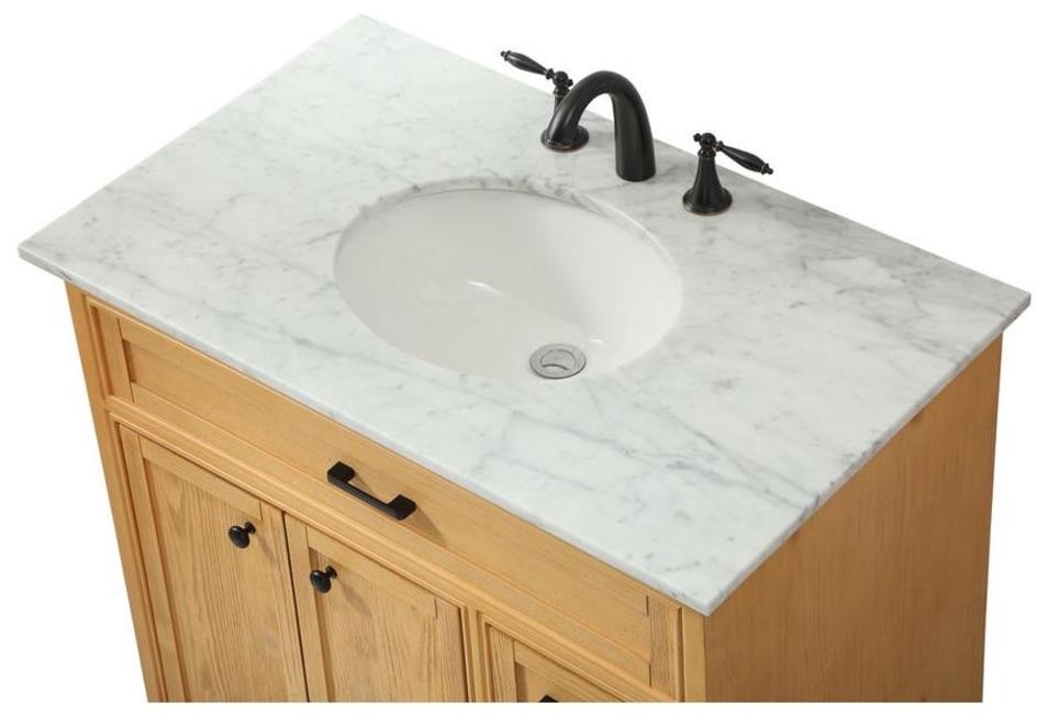 Elegant Lighting VF15036WH Americana 36″ – Natural Wood