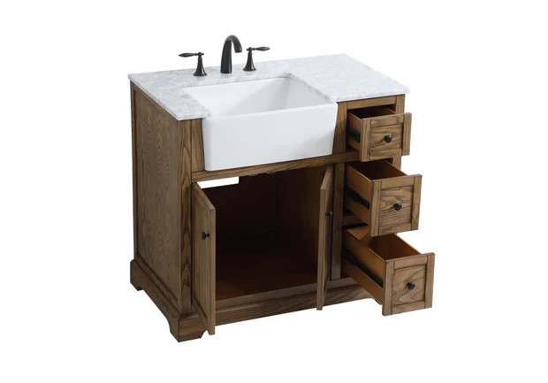 Elegant Lighting – VF60236DW – 36 Inch Single Bathroom Vanity in Driftwood