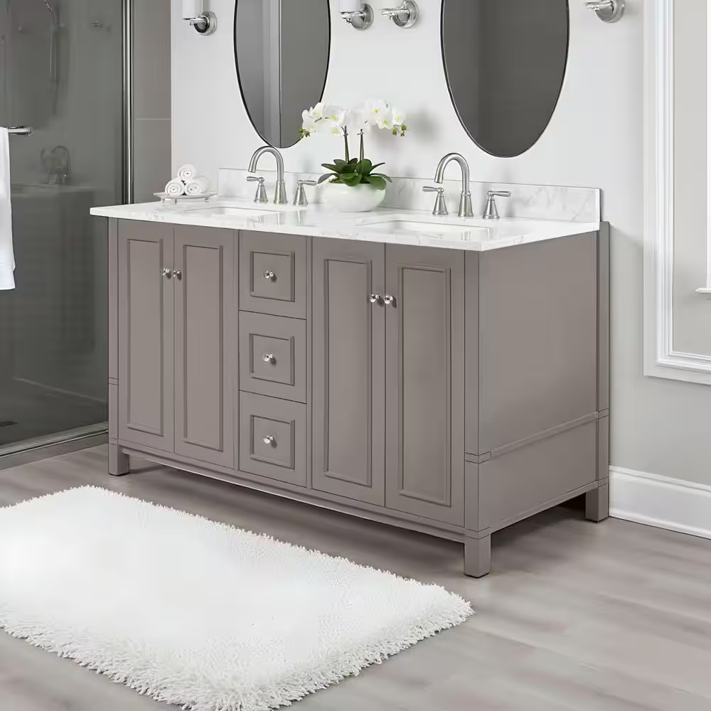 Williamsburg 60 In. W X 21.25 In. D X 34 In. H Bath Vanity Cabinet without Top –