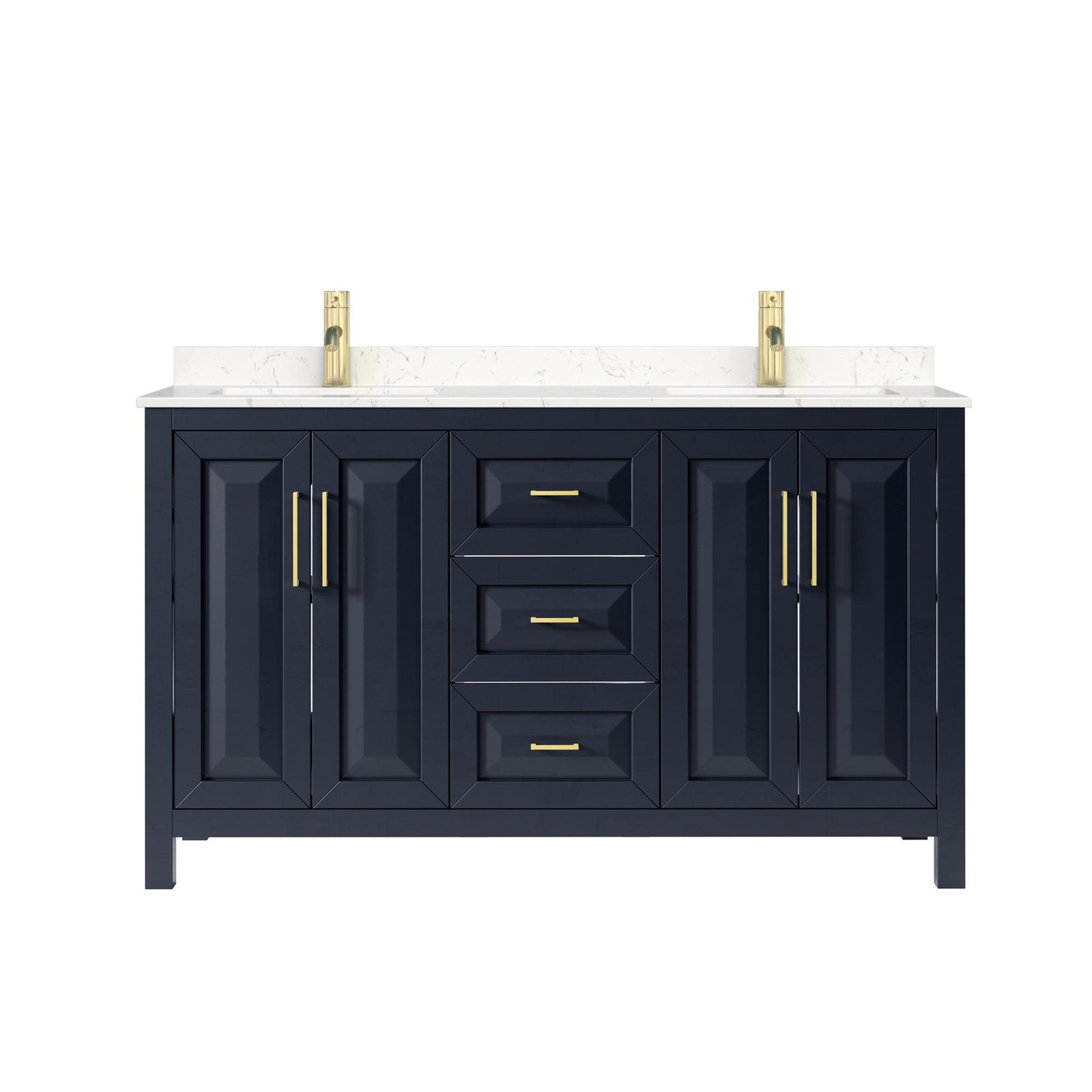 Wyndham Collection WCV252560D-VCA-MXX Daria 60″ – Dark Gray / White Cultured