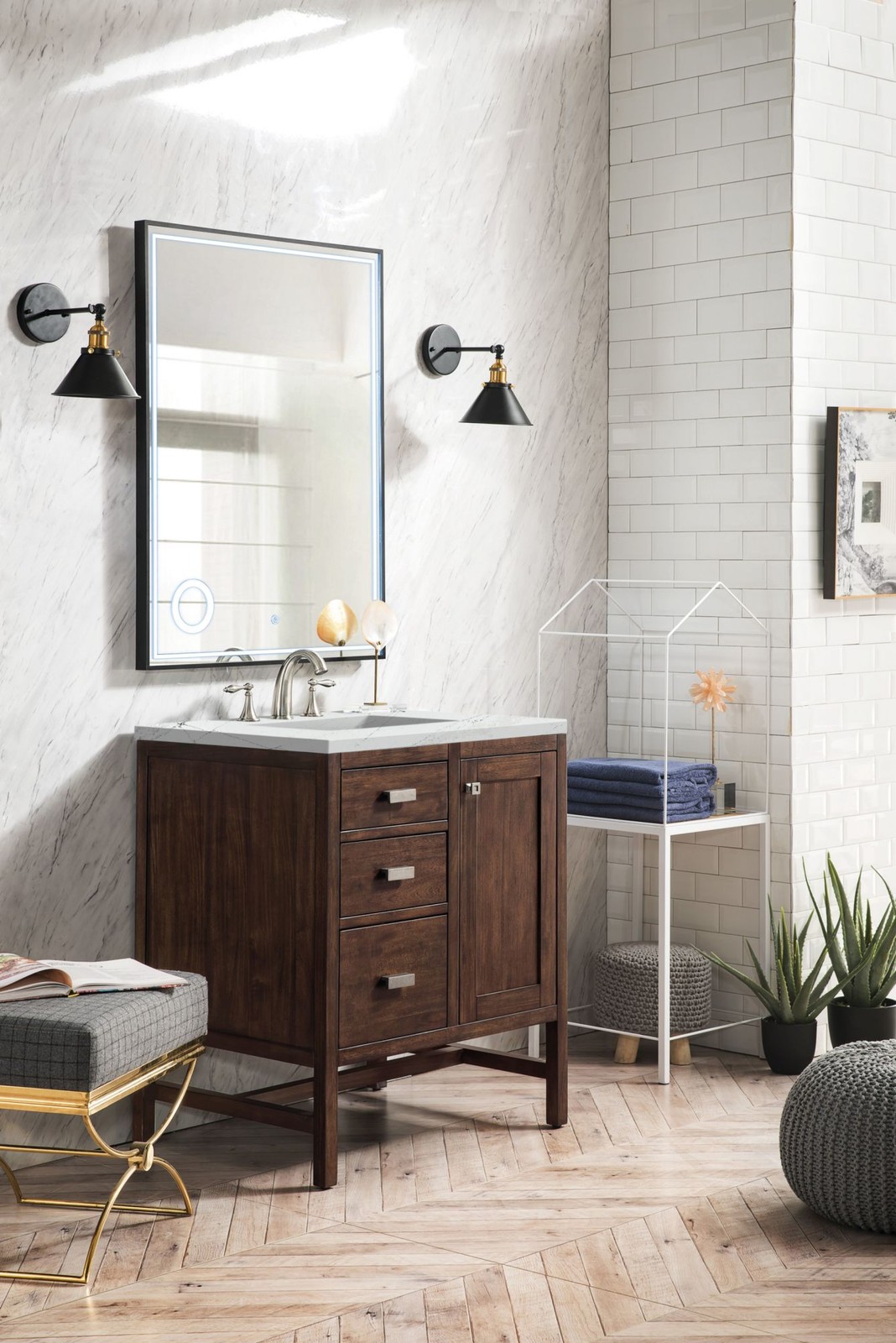 James Martin Vanities E444-V30-3ENC Addison 30″ – White