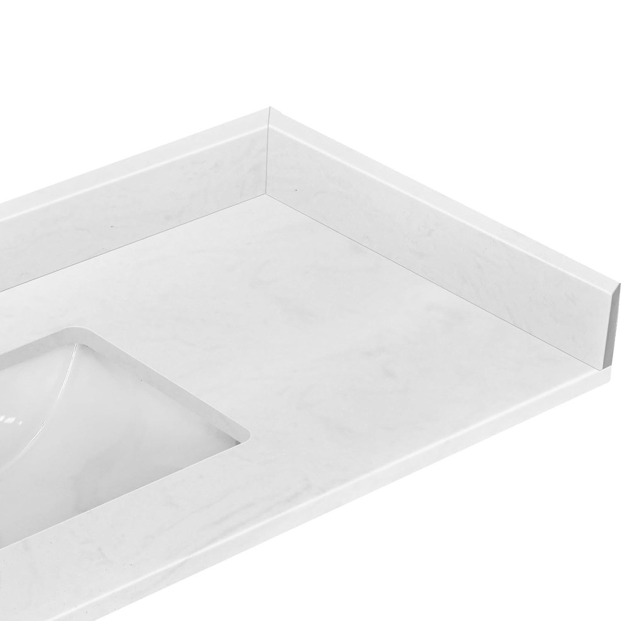 Engineered Stone Side Splash For Bathroom Vanity Sink Top (Ariston White)