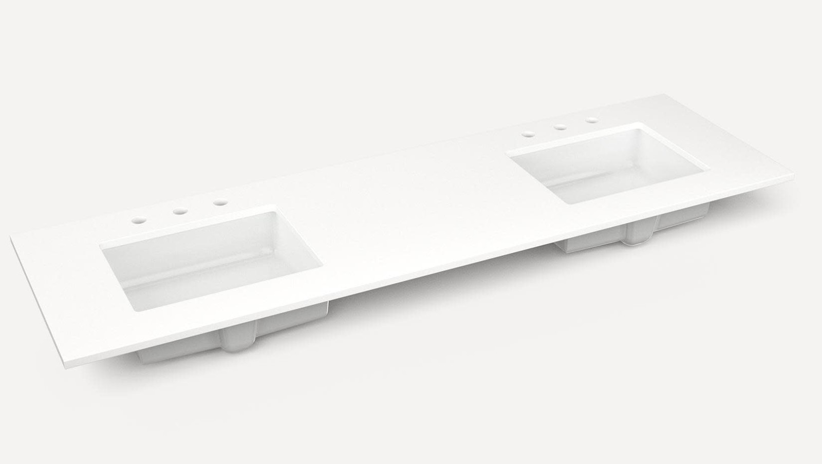 Robern TA72UDO-8WM1 Craft Series 72″ Quartz Vanity Top – White Zeus Extreme