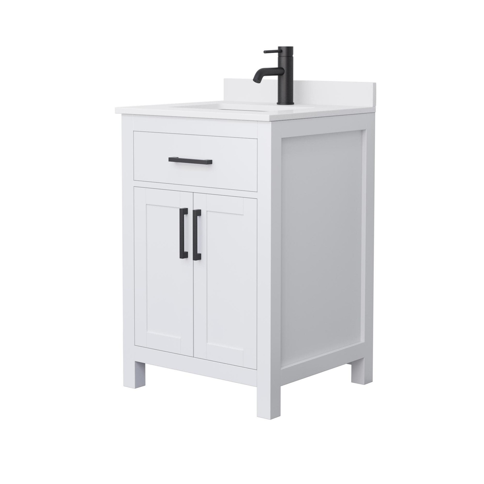 Wyndham Collection WCG242424S-VCA-MXX Beckett 24″ – Dark Gray / White Cultured
