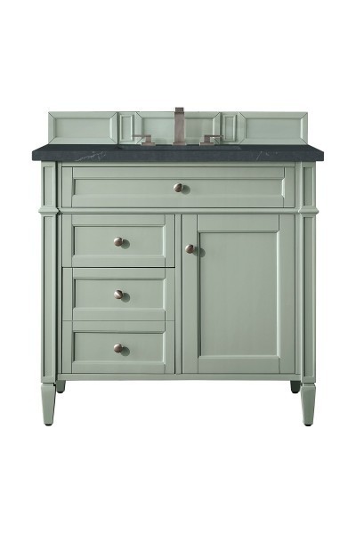 36″ James Martin Brittany 650-V36-SGR-3CSP Vanity Cabinet Charcoal Soapstone Top