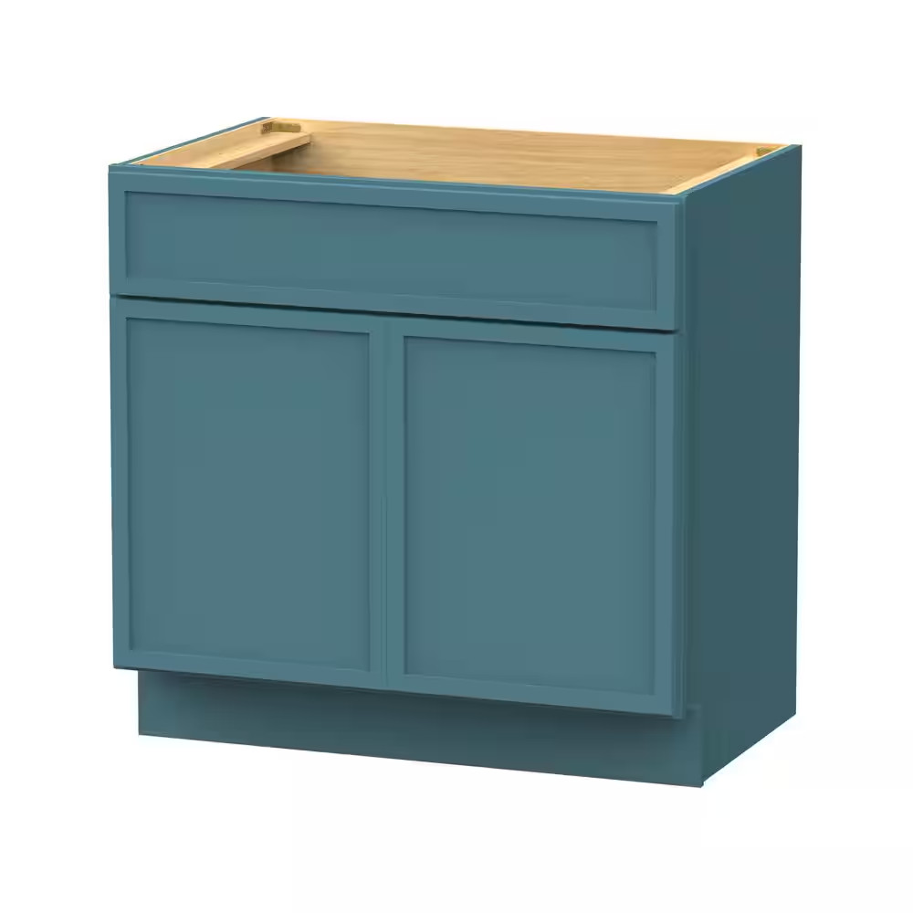 33 In. W X 21 In. D X 32.5 In. H 2-Doors Bath Vanity Cabinet without Top in Sea