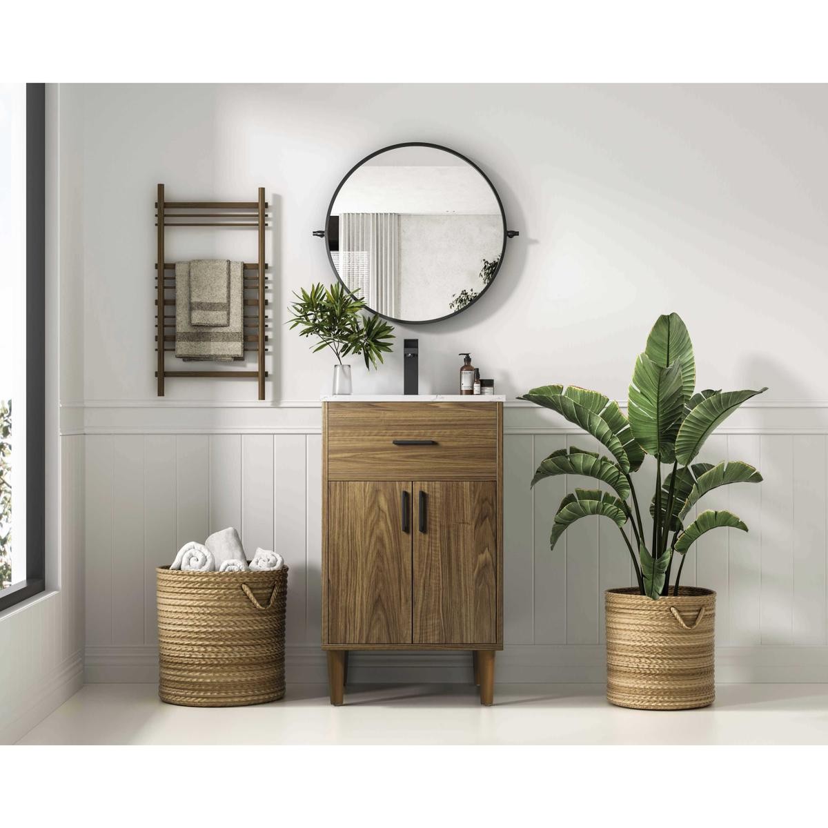 Elegant Lighting VF25020WB Chandler Vanity Walnut Brown