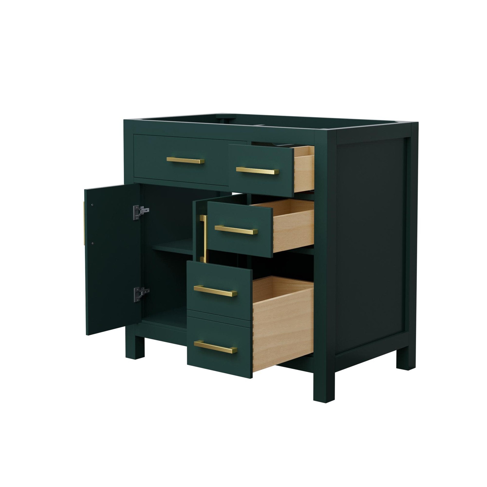 Wyndham Collection WCG242436S-CX-MXX Beckett 36″ Single – White / Brushed Gold