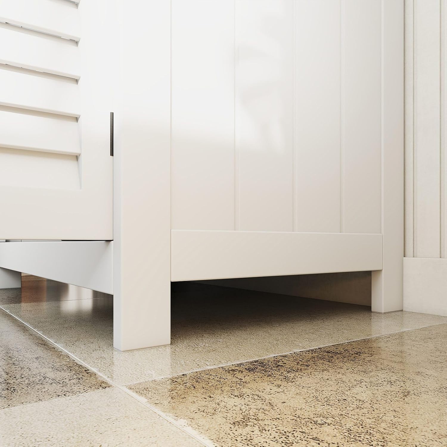 Elegant Under Sink Cabinet in White – U-Shaped Freestanding Storage Solution