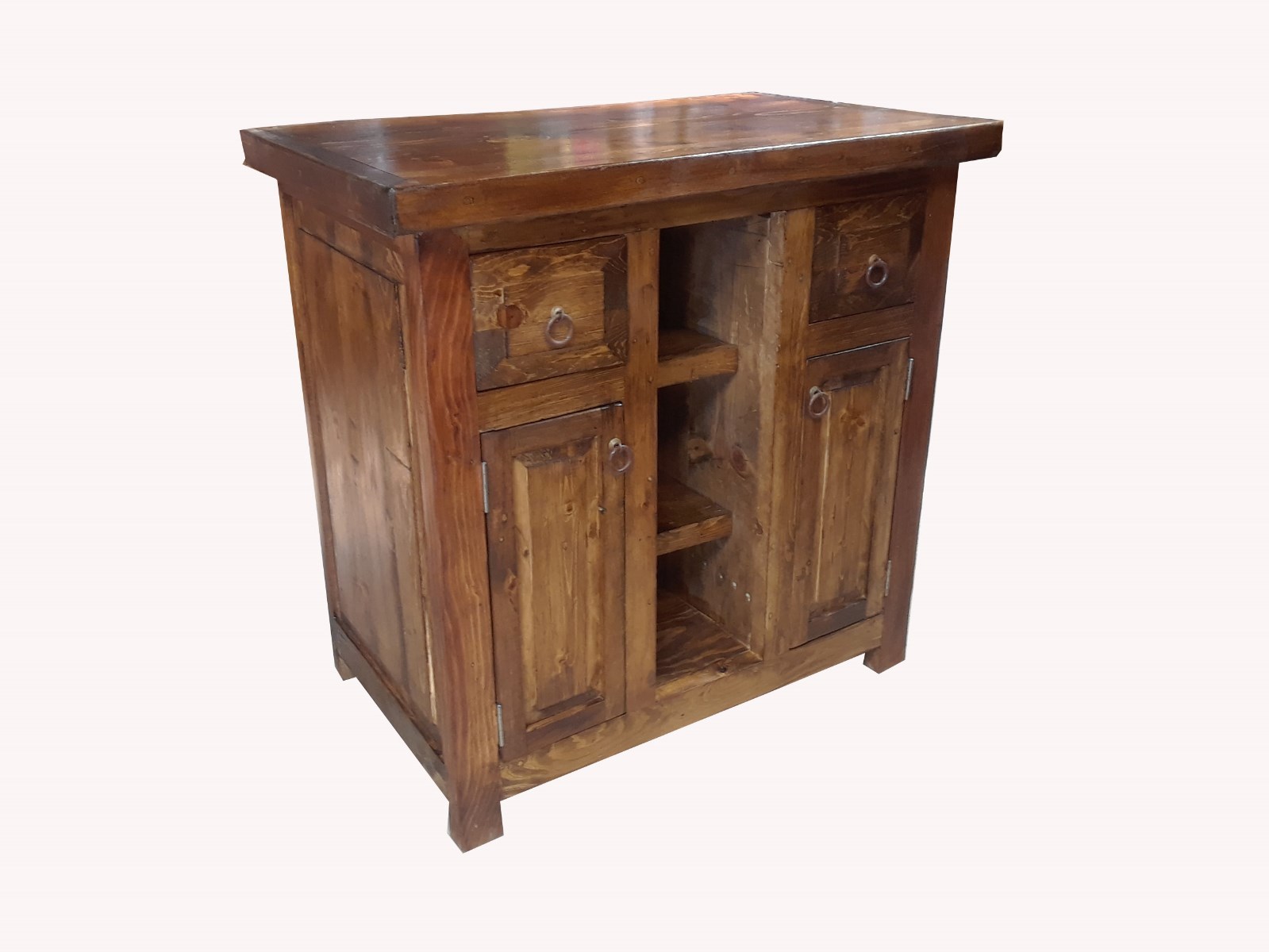 Rustic Reclaimed Wood Bathroom Vanity Middle Shelves/ furniture