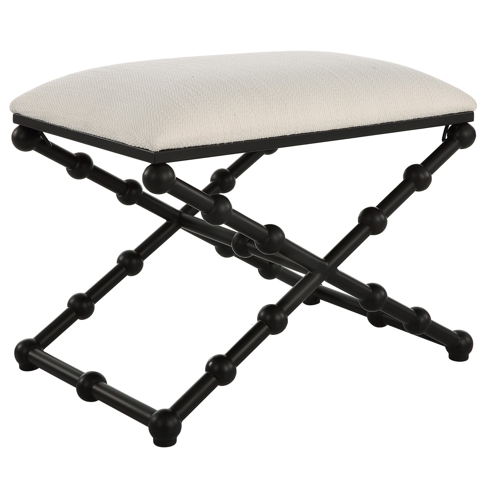Uttermost 23782 Iron 24″W Iron Accent Stool – Black