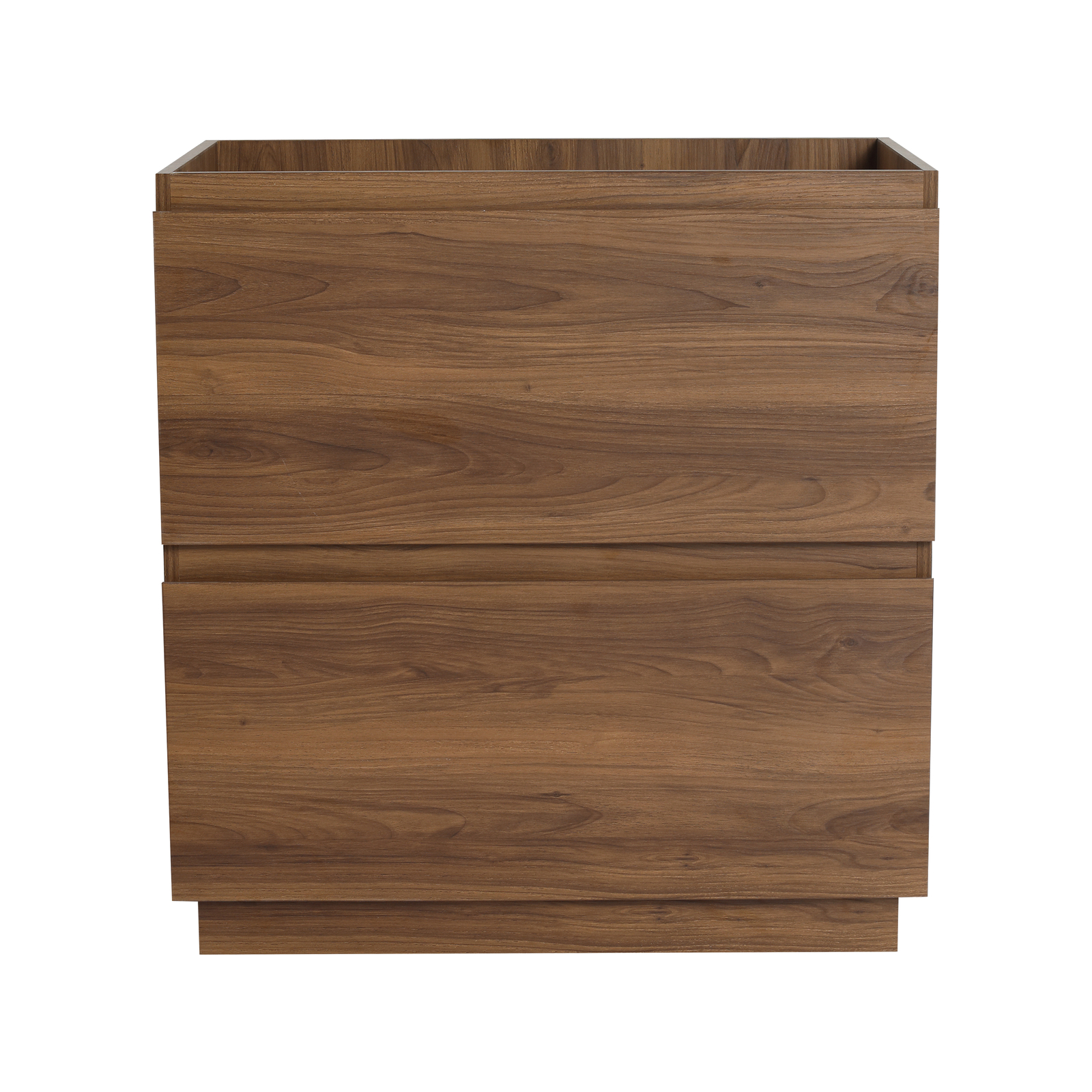 30″ Wood Freestanding Bathroom Vanity W/ Undermount Resin Sink +2 Drawers Brown