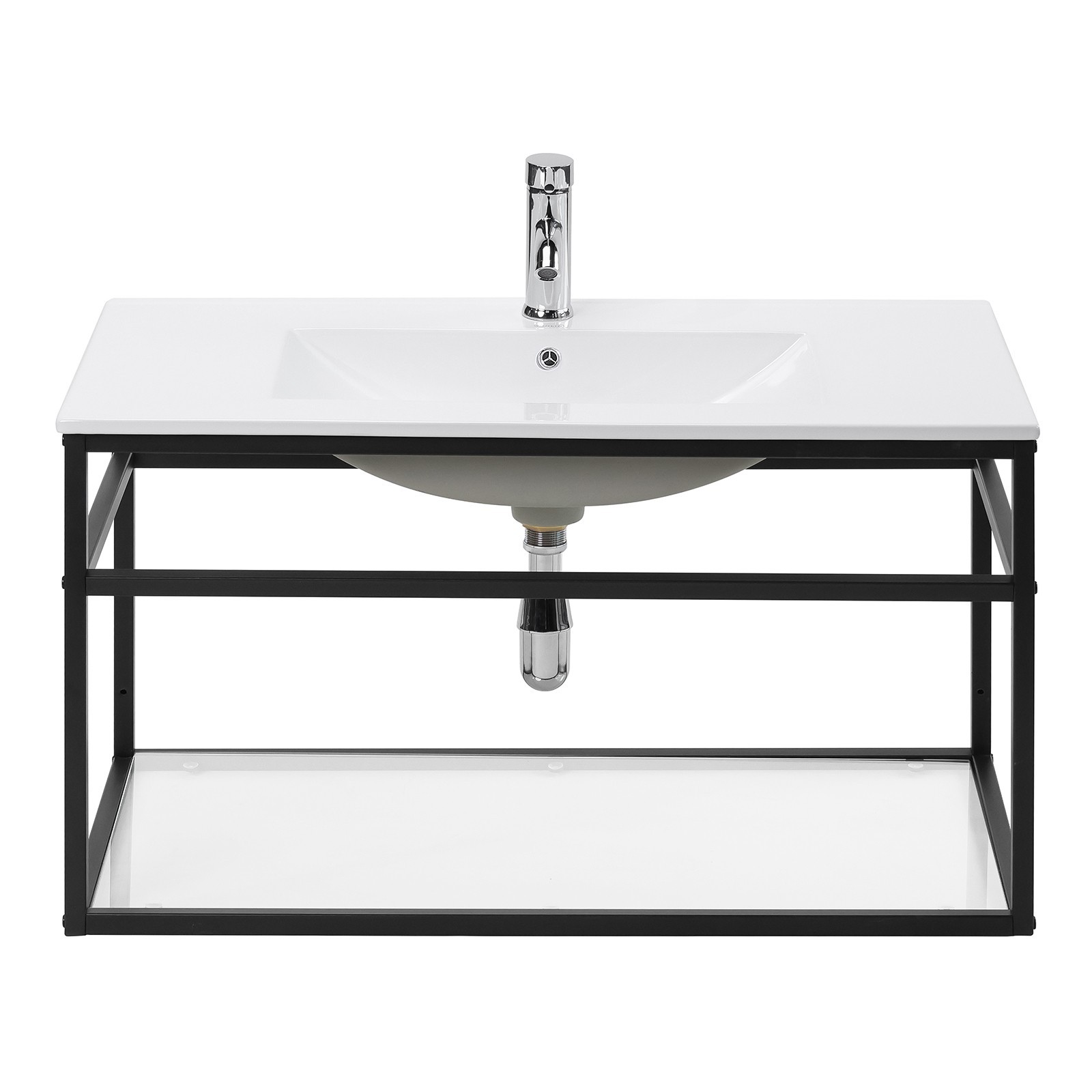 36 inch Bathroom Vanity with Sink Wall mounted Cabinet Floating Vanity Hotel