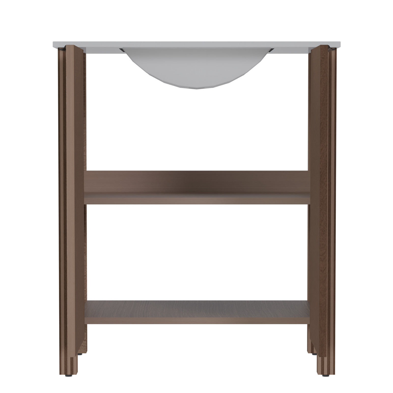Bathroom Vanity Cabinet with White Ceramic Sink 30″ x 18.5″ x 34.5″ Brown