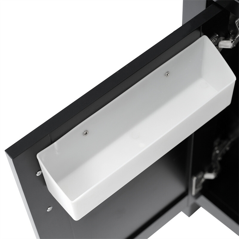 30″ Bathroom Vanity with Ceramic Sink and Storage Cabinet Built-in Drawe & Doors