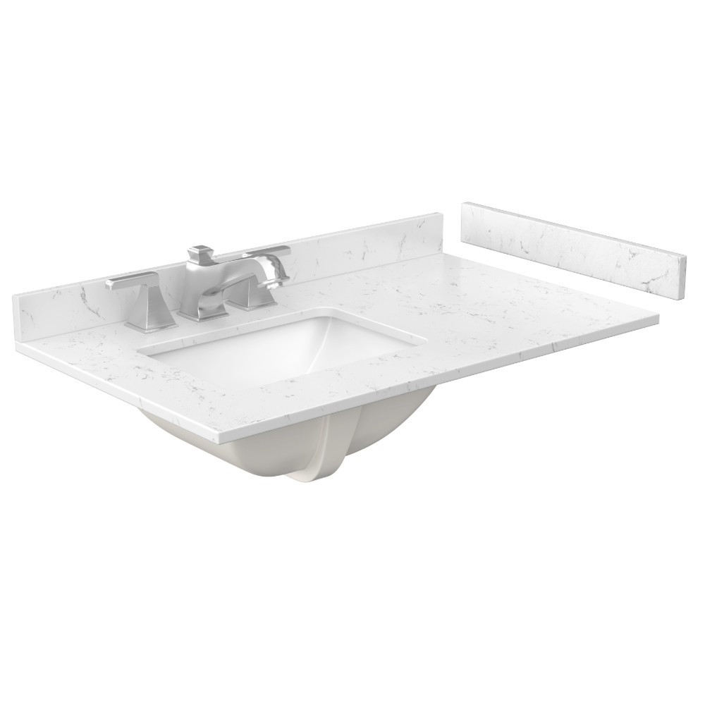 Wyndham Collection WCG242436S-VCA3-US3MXX Beckett 36″ – Green / Carrara Cultured