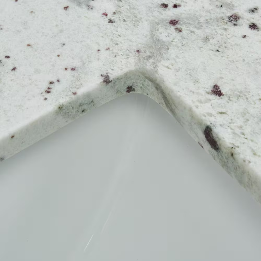 37 In. W X 22 In. D X .75 H Granite Vanity Top in Glacier White Rectangular with