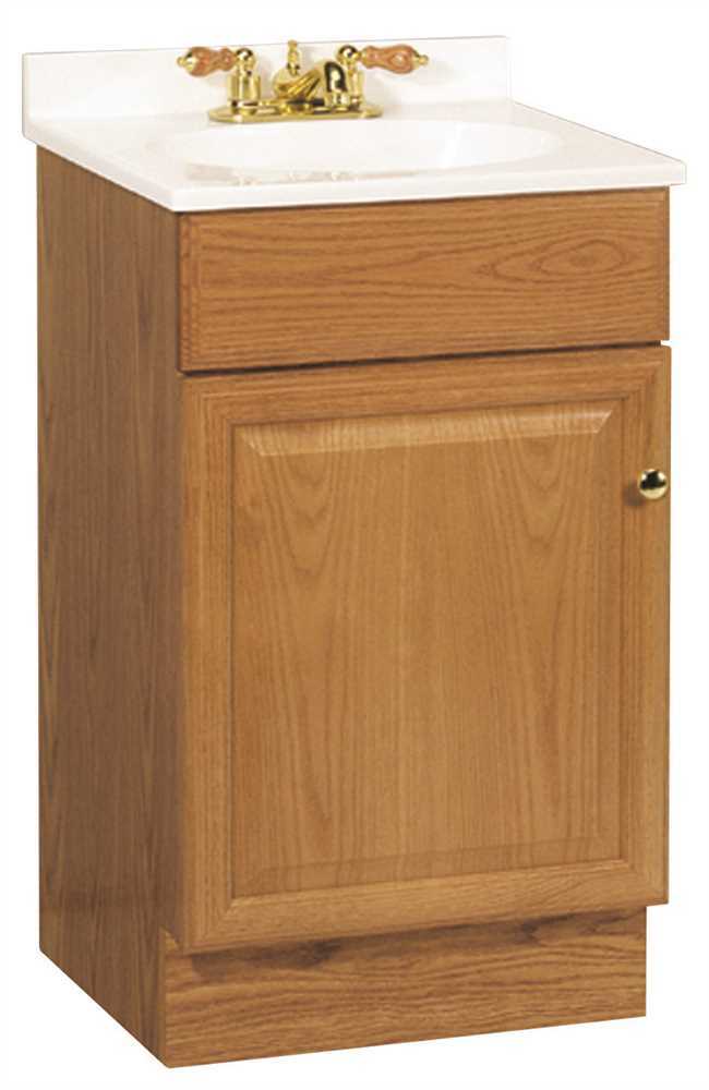 RSI Richmond 18-1/2 in. W x 16-1/4 in. D Bath Vanity in Oak with Cultured Marble