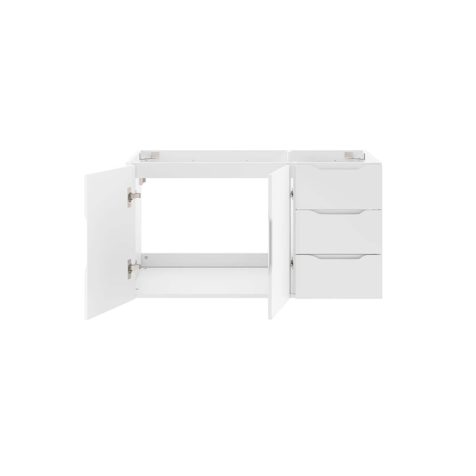 Modway Vitality 35.5″ MDF and Particleboard Bathroom Vanity Cabinet in White