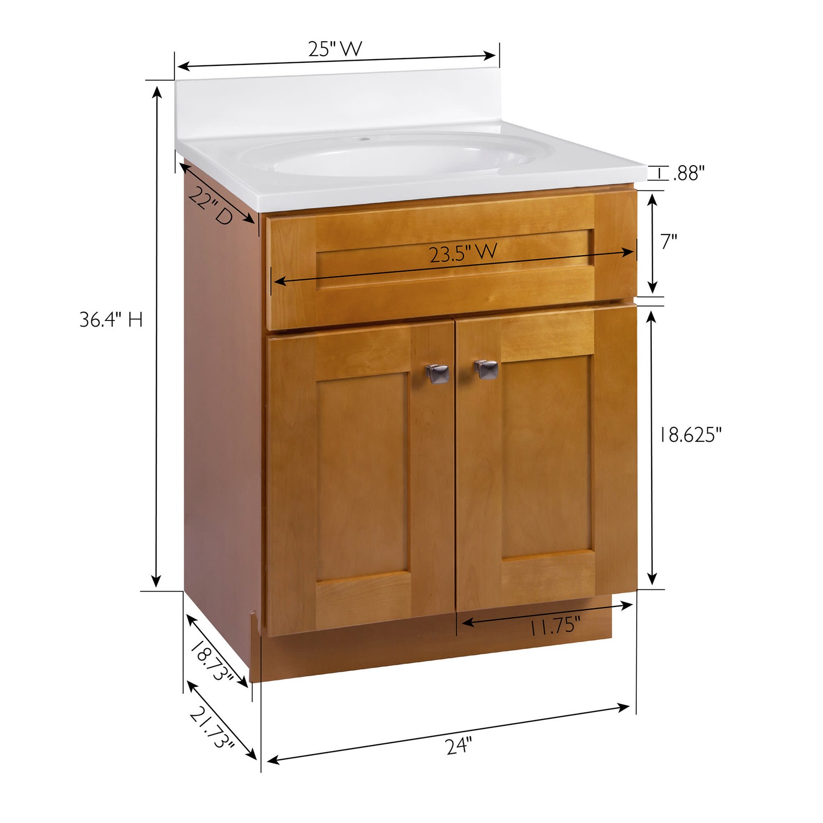 Design House 215590 Brookings 24″ – Modern Birch