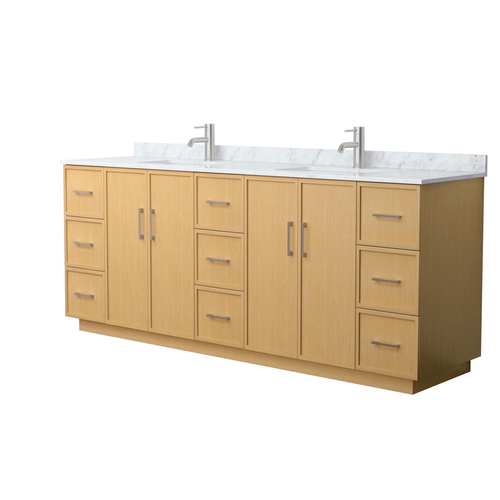 Wyndham Collection WCH7474-84D-CMUNS-MXX Elan TK 84″ – White / Brushed Nickel