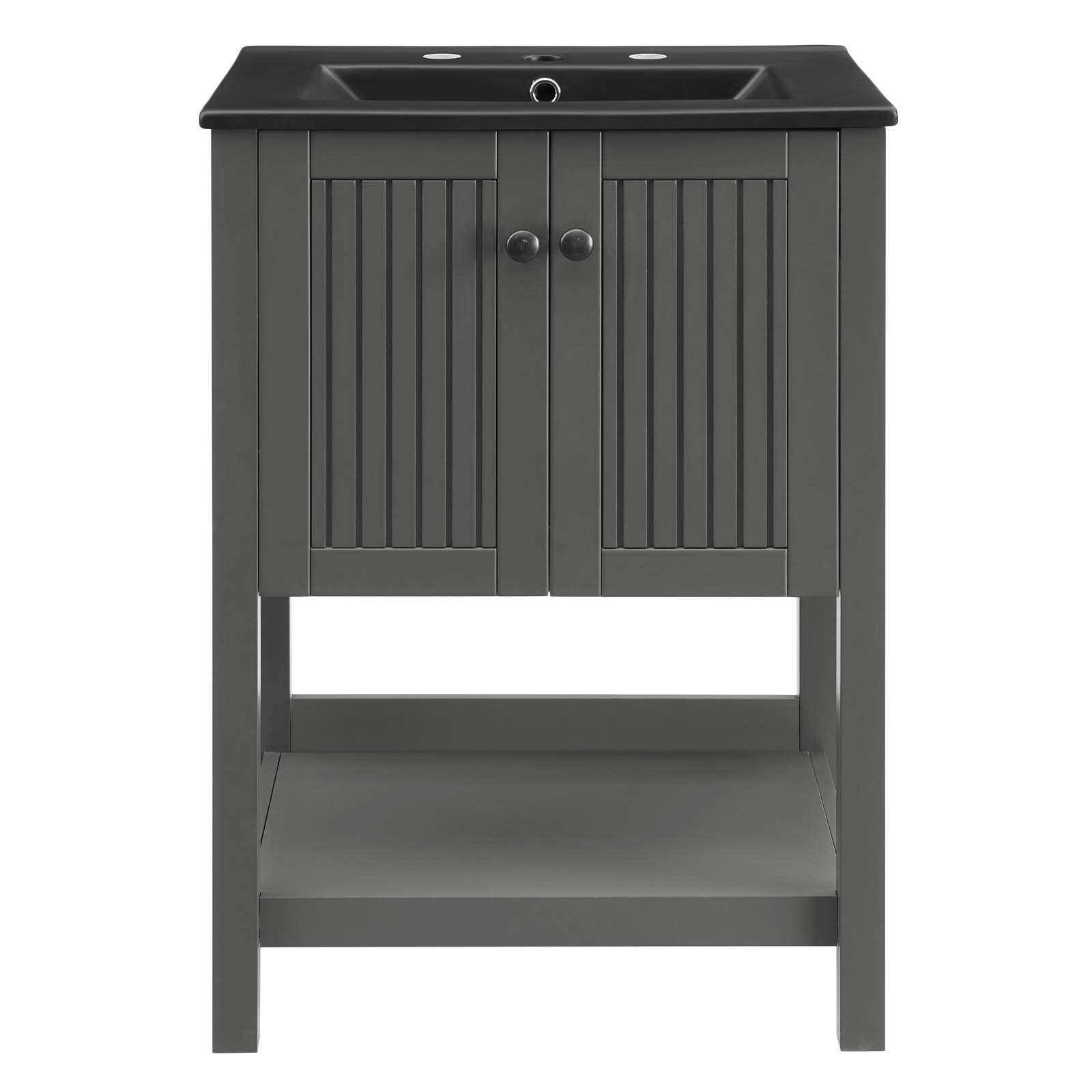 Modway Steam 24″ Bathroom Vanity With Sink in Gray Black