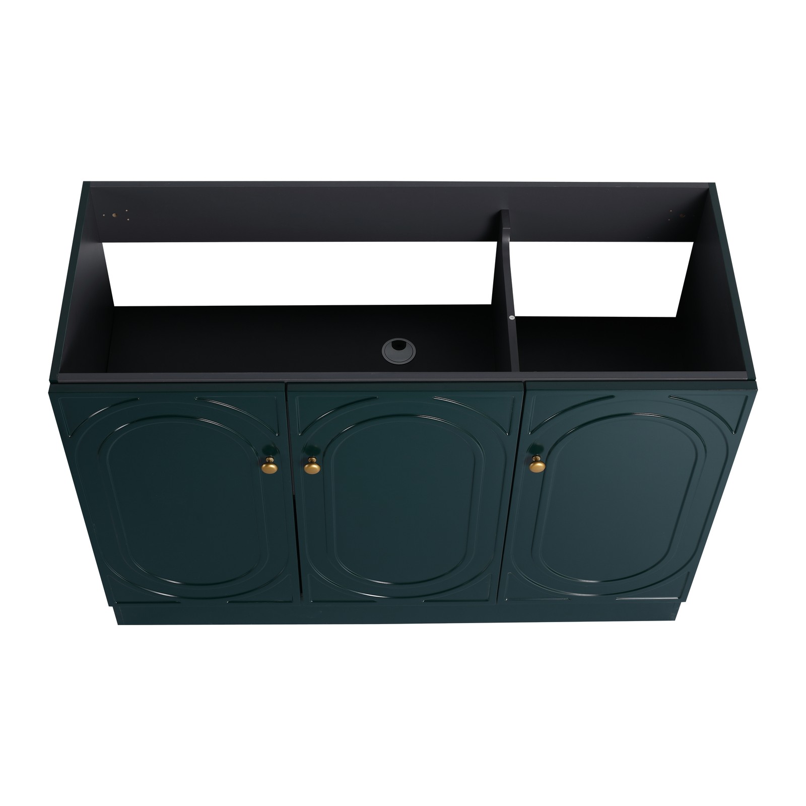 48 Inch Dark Green Bathroom Vanity with 3 Soft-Close Doors