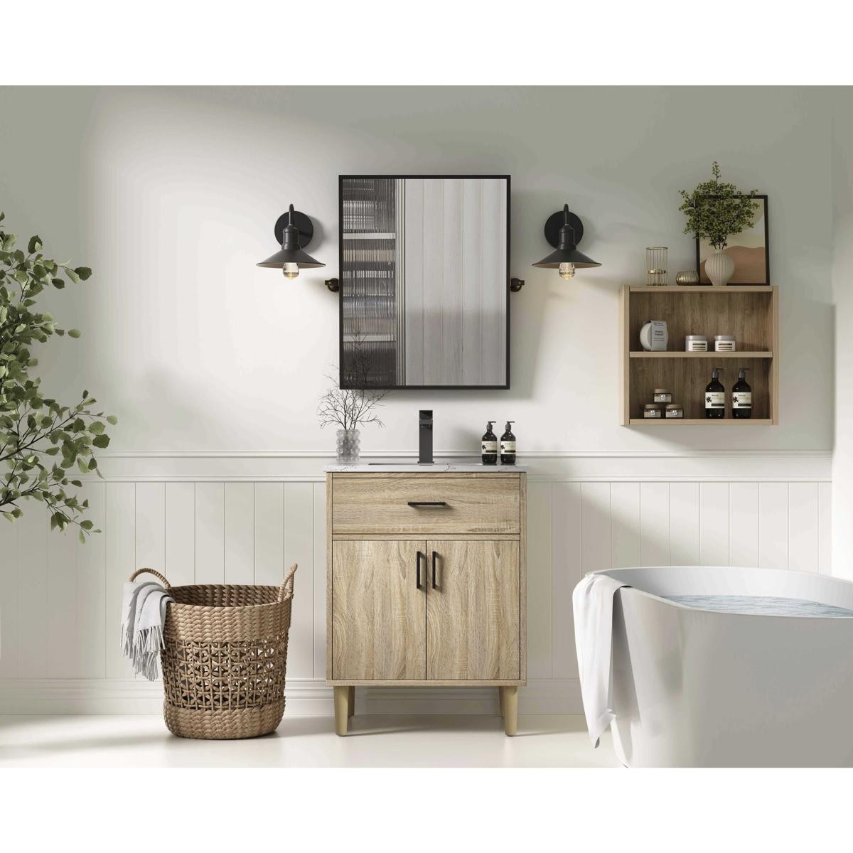 Elegant Lighting VF25024MW Chandler Vanity Mango Wood