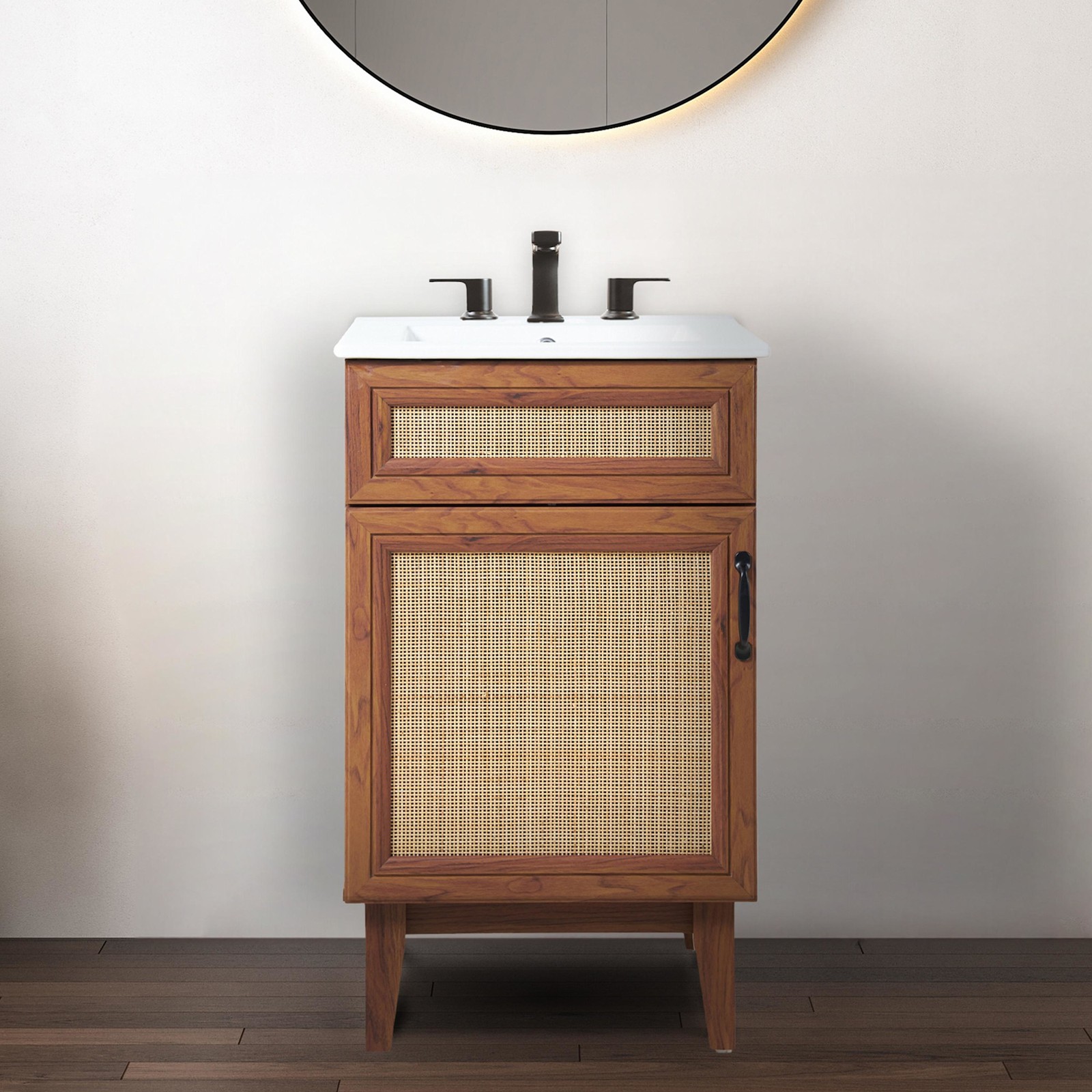 JONATHAN Y Lighting VAN1008 Javer 20″ Single – Wood