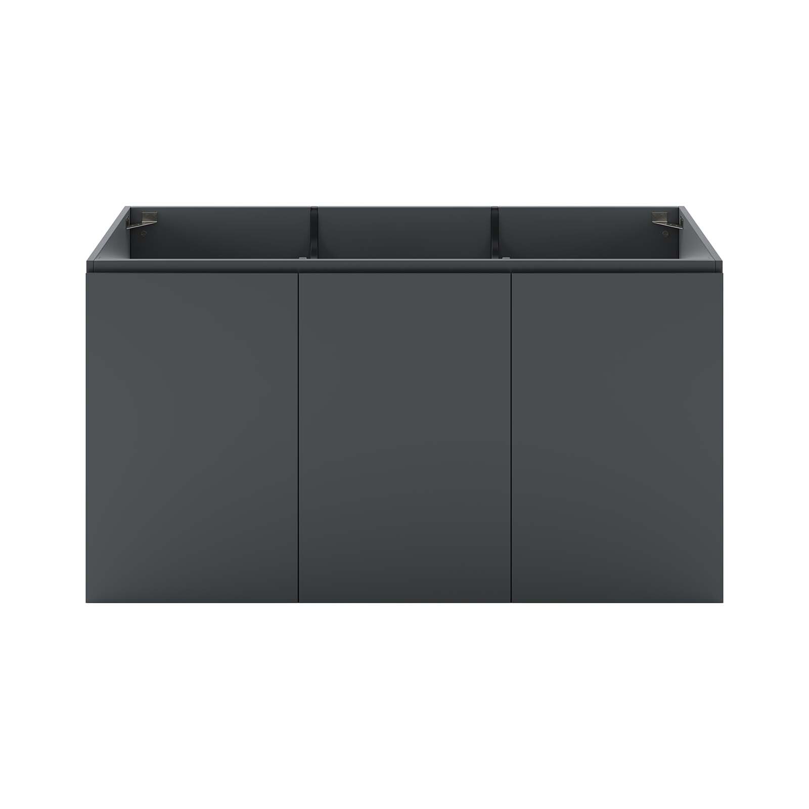 Modway Vitality 48″ Wall-Mount Bathroom Vanity in Gray